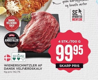 MENY Wienerschnitzler af dansk velfærdskalv tilbud