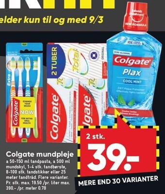 Bilka Colgate mundpleje tilbud