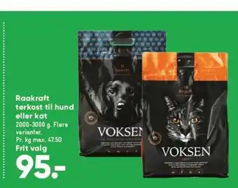 Bilka Raakraft tørkost til hund el. kat tilbud