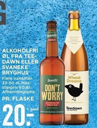 MENY Alkoholfri øl fra teedawn el svaneke bryghus tilbud