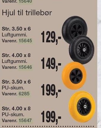 Harald Nyborg Hjul til trillebør tilbud
