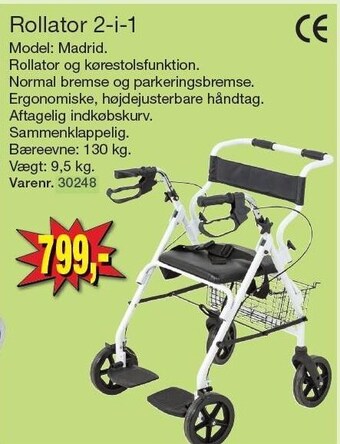 Harald Nyborg Rollator 2-i-1 tilbud