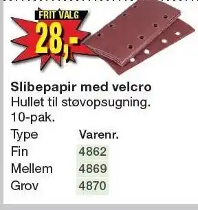 Harald Nyborg Slibepapir m. velcro tilbud