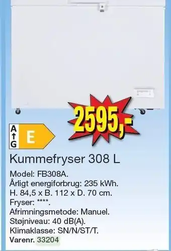Harald Nyborg Kummefryser 308l tilbud