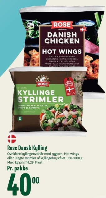 Min Købmand Rose dansk kylling tilbud
