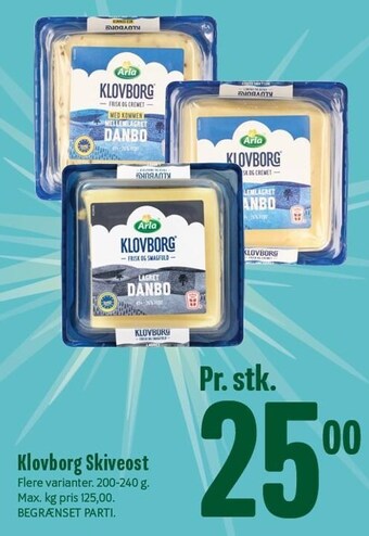 Min Købmand Klovborg skiveost tilbud