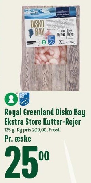 Min Købmand Royal greenland disko bay ekstra store kutter-rejer tilbud
