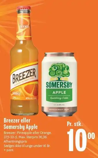 Min Købmand Breezer el. somersby apple tilbud
