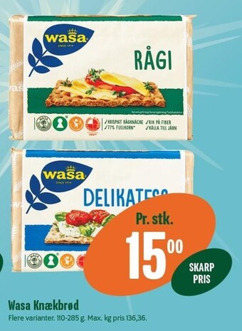 Min Købmand Wasa knækbrød tilbud