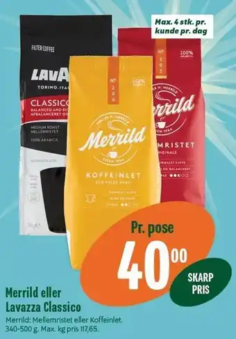 Min Købmand Merrild el. lavazza classico tilbud