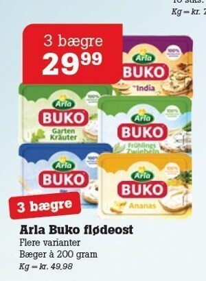 Poetzsch Padborg Arla buko flødeost tilbud