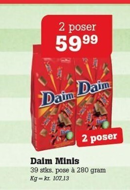 Poetzsch Padborg Daim minis tilbud