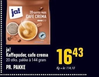 Poetzsch Padborg Ja! kaffepuder cafe crema tilbud