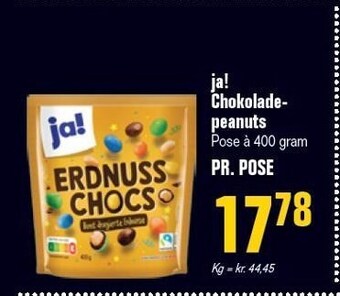 Poetzsch Padborg Ja! chokolade peanuts tilbud