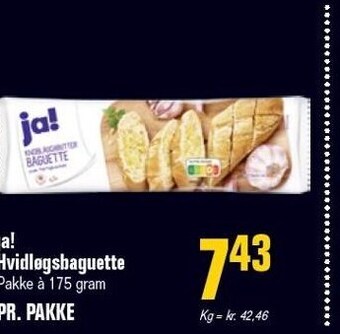 Ja! hvidløgsbaguette