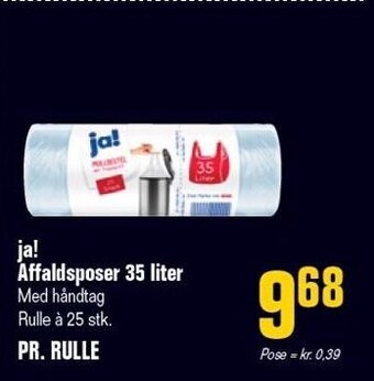 Poetzsch Padborg Ja! affaldsposer 35 liter tilbud