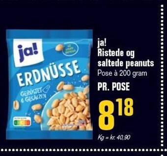 Poetzsch Padborg Ja! ristede og saltede peanuts tilbud