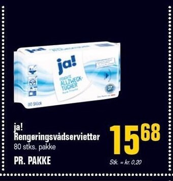Ja! rengøringsvådservietter