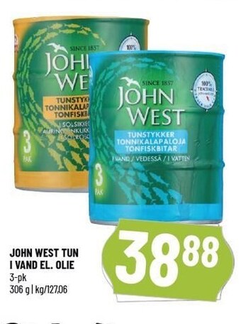 Løvbjerg John west tun i vand el. olie tilbud
