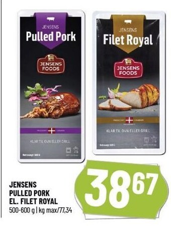 Løvbjerg Jensens pulled pork el. filet royal tilbud
