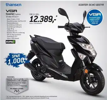 Vga scooter explora 30 eller 45 km/t