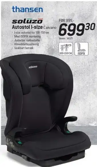 Thansen Autostol i-size caivano tilbud