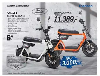 Thansen Vga coopop 30 km/t el. coopop cox 30 km/t tilbud