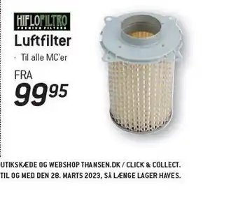 Hiflofiltro luftfilter