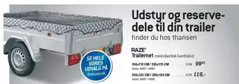 Thansen Raze trailernet med elastisk kantbånd tilbud