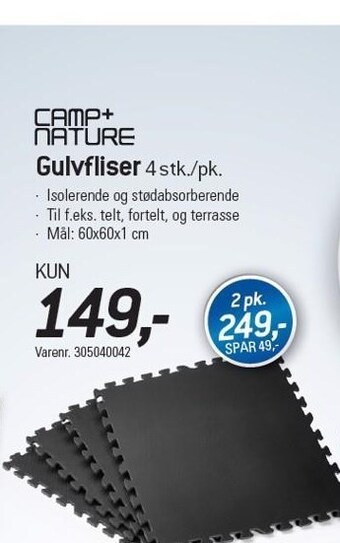 Thansen Camp+nature gulvfliser tilbud