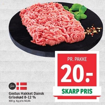 SPAR Gestus hakket dansk grisekød 8-12 % tilbud