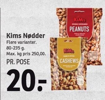 SPAR Kims nødder tilbud