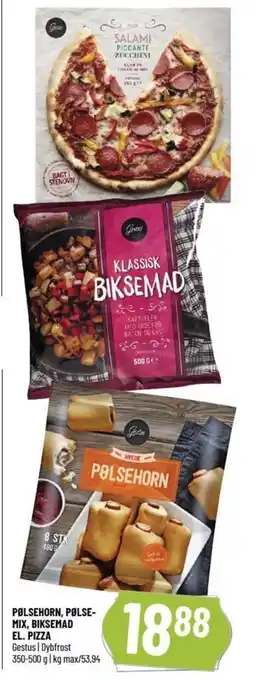 Løvbjerg Pølsehornm Pølsemix, Biksemad El. Pizza tilbud