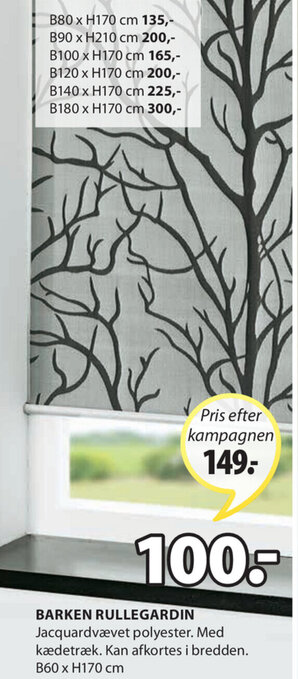 JYSK Barken Rullegardin B60xH170cm tilbud