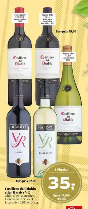 Dagli'Brugsen Casillero del diablo eller hardys vr tilbud