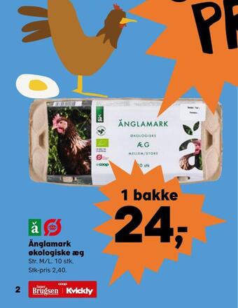 Kvickly Änglamark økologiske æg tilbud
