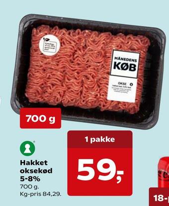 Dagli'Brugsen Hakket oksekød 5-8% tilbud