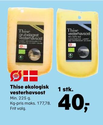 Kvickly Thise økologisk vesterhavsost tilbud