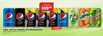 Poetzsch Padborg Pepsi, 7up free, mirinda eller mountain dew tilbud