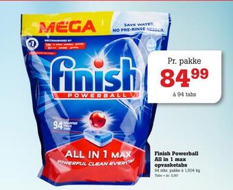 Poetzsch Padborg Finish powerball all in 1 max opvasketabs tilbud