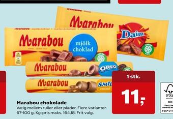 Kvickly Marabou chokolade tilbud