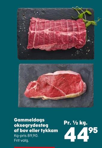 Gammeldags oksegrydesteg af bov eller tykkam
