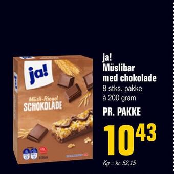 Poetzsch Padborg Ja! müslibar med chokolade tilbud
