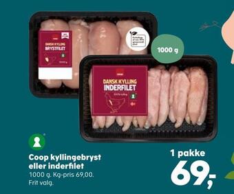 SuperBrugsen Coop kyllingebryst eller inderfilet tilbud