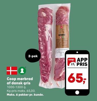 SuperBrugsen Coop mørbrad af dansk gris tilbud