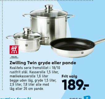 Zwilling twin gryde eller pande