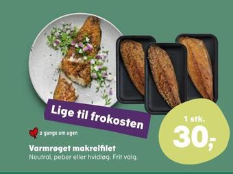 Varmrøget makrelfilet