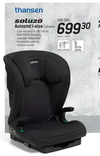 Thansen Autostol i-size tilbud
