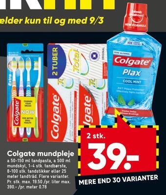 Bilka Colgate mundpleje tilbud