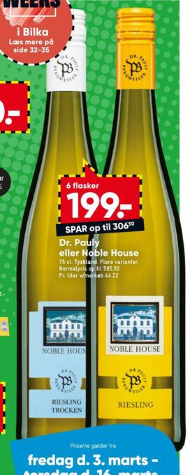 Bilka Dr. pauly eller noble house tilbud